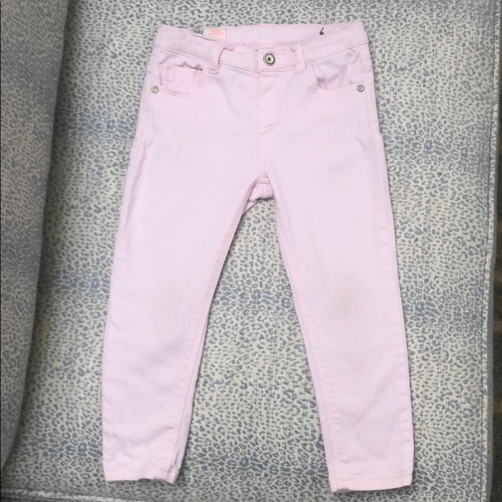 Zara girls light pink cotton pant- Like New